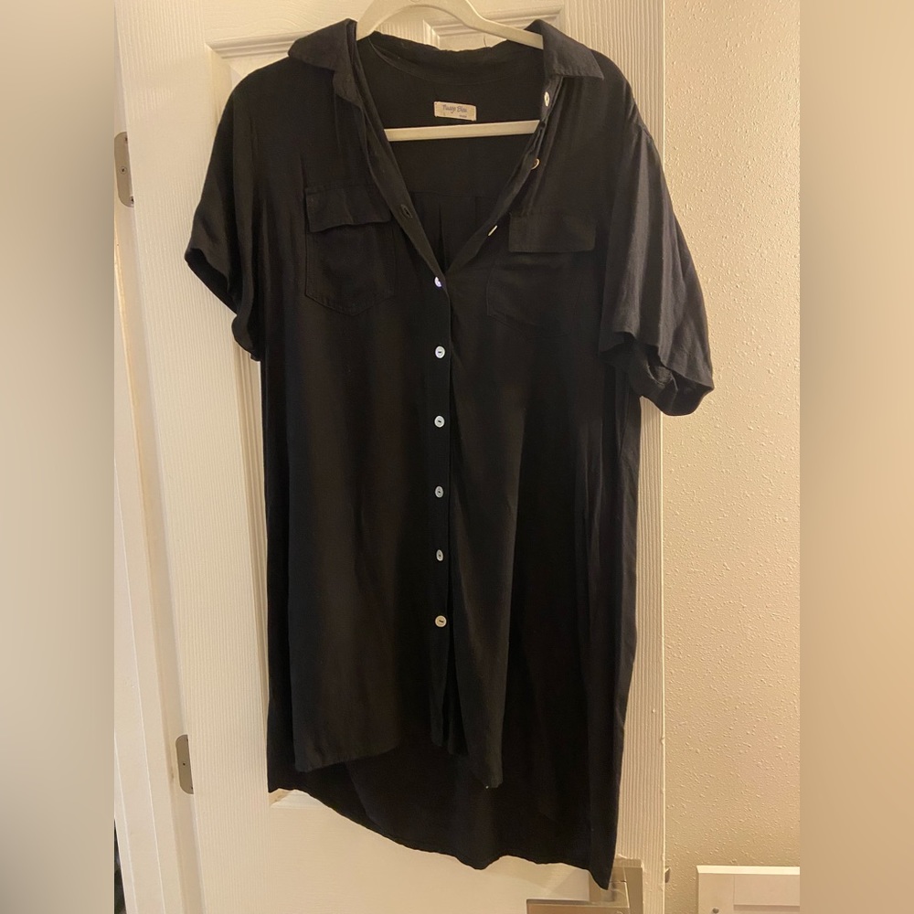 Nuage Bleu button up shirt dress